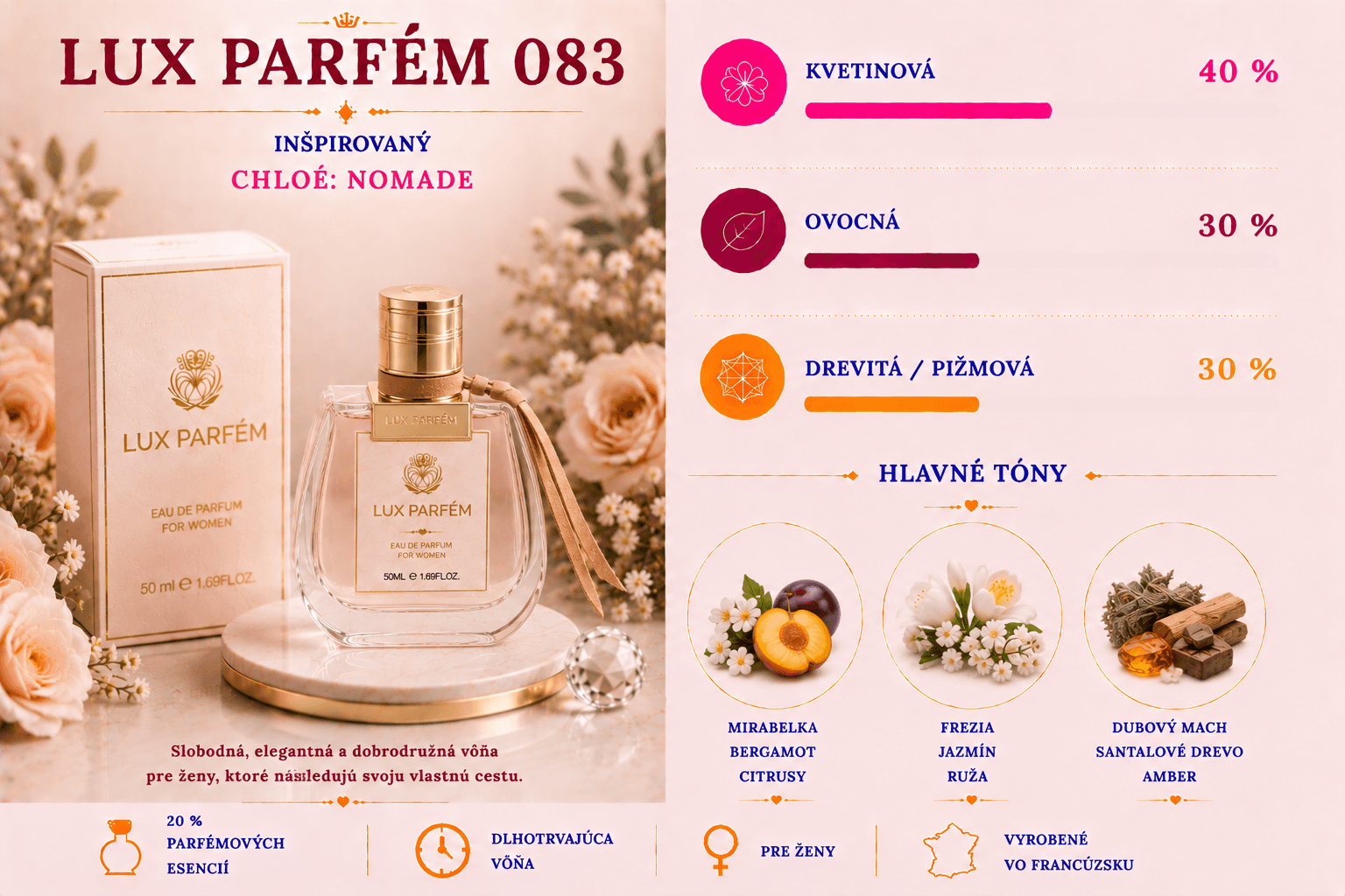 Lux Parfém 083 – Inšpirovaný Chloé: Nomade